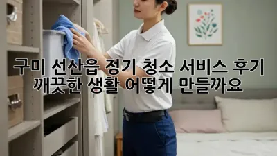 구미 선산읍 정기 청소 서비스 후기: 깨끗한 생활, 어떻게 만들까요?
